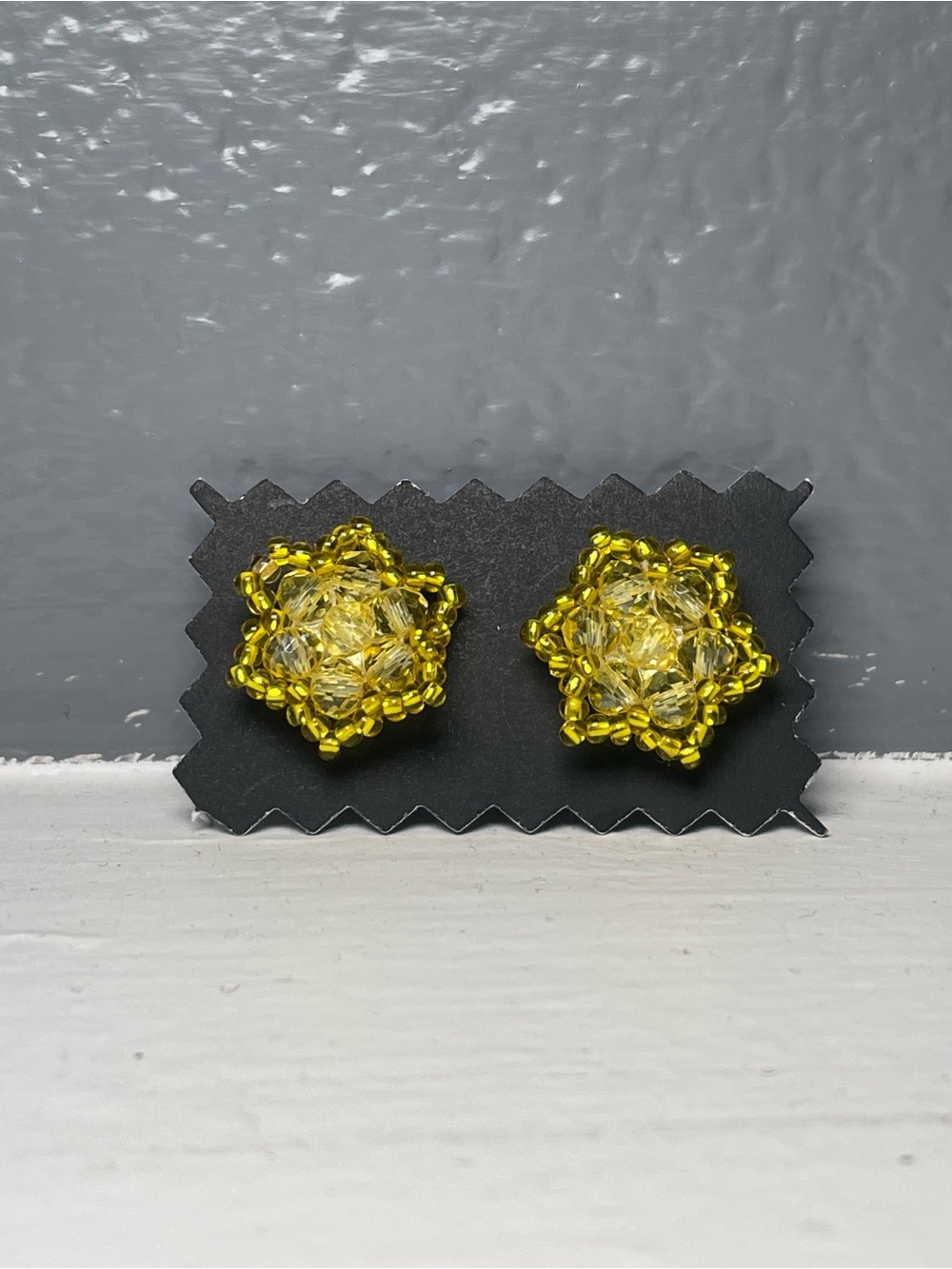 Huichol Beaded Star Stud Earrings